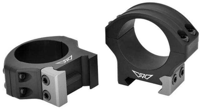Warne Hyperlite Rings Matte Black 30 mm Low