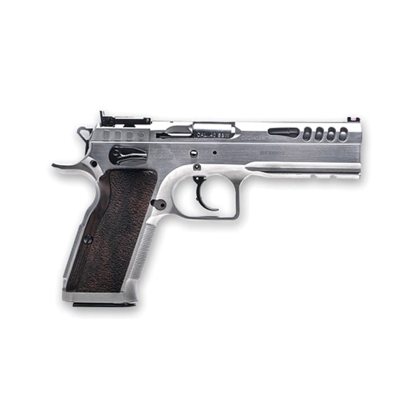 Italian Firearms Group Defiant Stock Master Large 9mm Pistol, Chrome Hard - TF-STOCKM-9