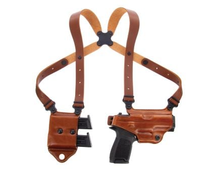 Galco Miami Classic II Sig Sauer P365 Shoulder Holster RH - Tan Leather, Classic Style for Comfortable and Functional Carry - MCII870