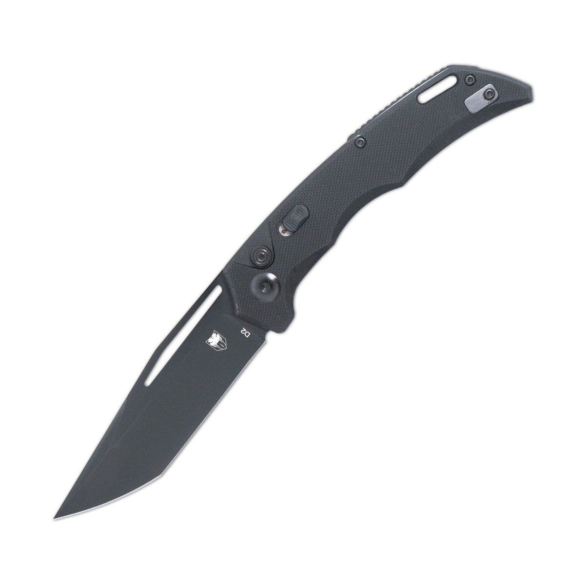 CobraTec Knives Koa Folding Tanto Knife, Black - CTKOABLKTNS