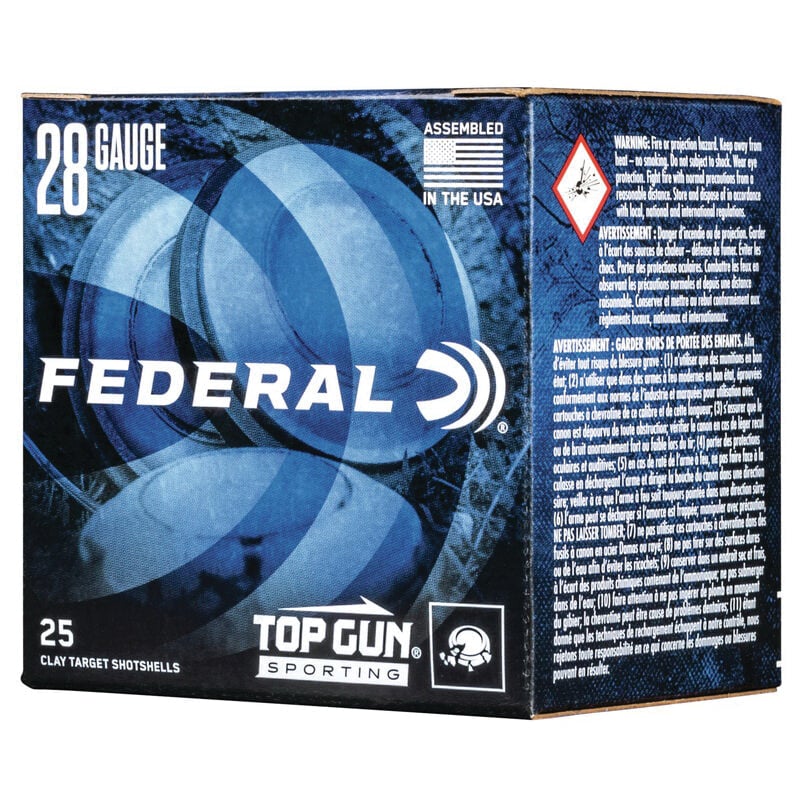 Federal Top Gun Sporting 2.75" 28 Gauge Ammo 7-1/2, 25/box - TGS282175
