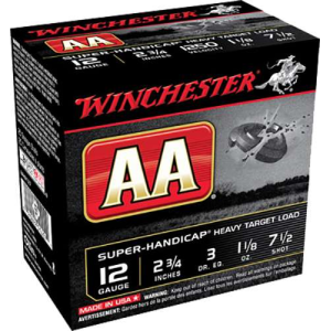 Winchester Ammo AAHA127 AA Super Handicap 12 Gauge 2.75 1 1/8 oz 7.5 Shot 25 Bx/ 10 Cs