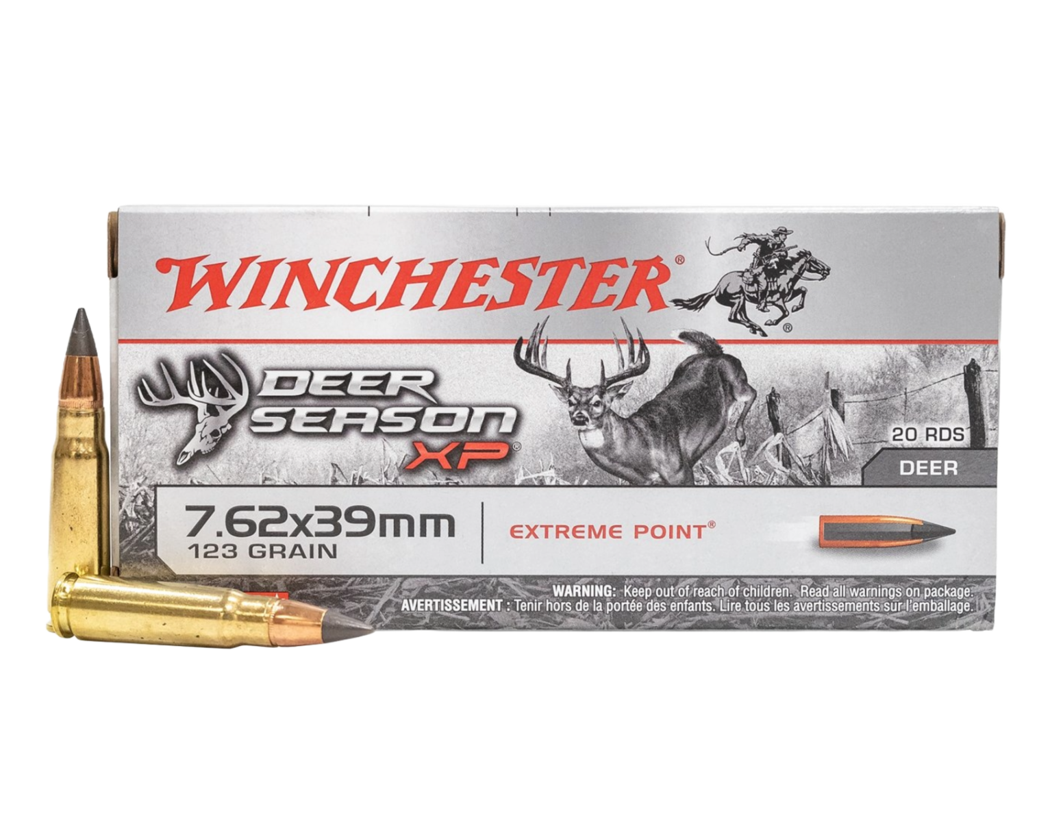WIN DEER SEASON 7.62X39 123GR 20/200 - No Credit Card Fees - Low, flat rate shipping