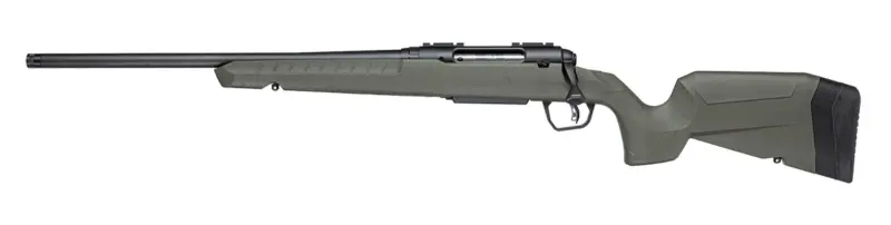 Savage Arms 33144 Axis 2 25-06 Rem 4+1 20" Matte Black Carbon Steel Threaded Barrel, Drilled Tapped Receiver, OD Green Fixed w/Pistol Grip Synthetic Stock, Left Hand