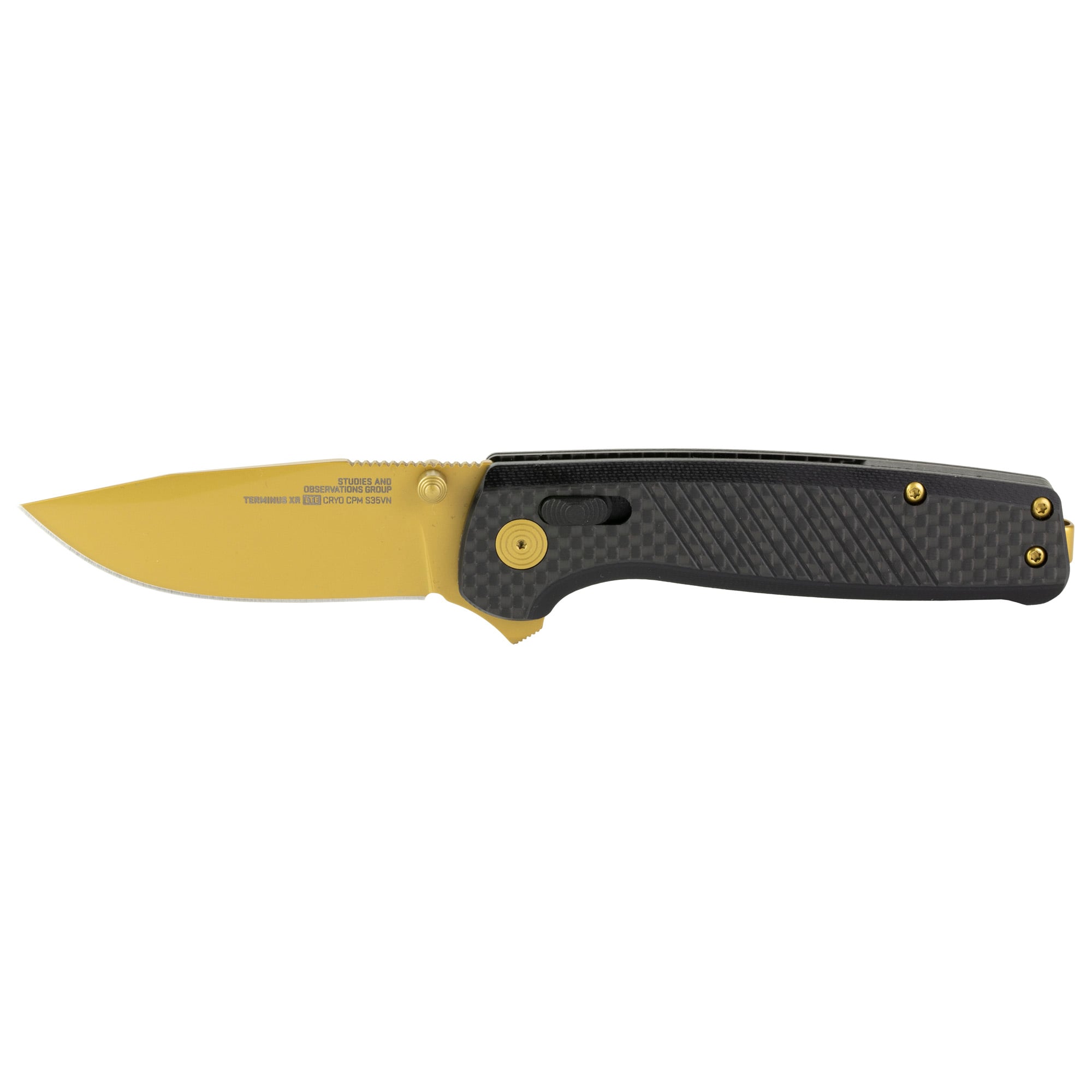 SOG Knives Terminus XR LTE 2.95" Clip Point Folding Knife, Gold - SOGTM1033BX