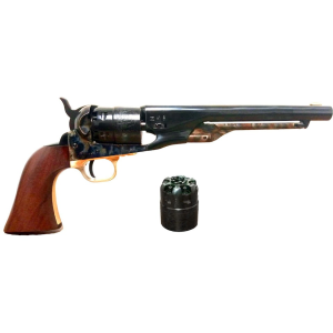 Pietta 1860 Army Black Powder Revolver 44 Caliber 8" Blued Barrel Case Hardened Frame Walnut Grip With Spare Cylinder