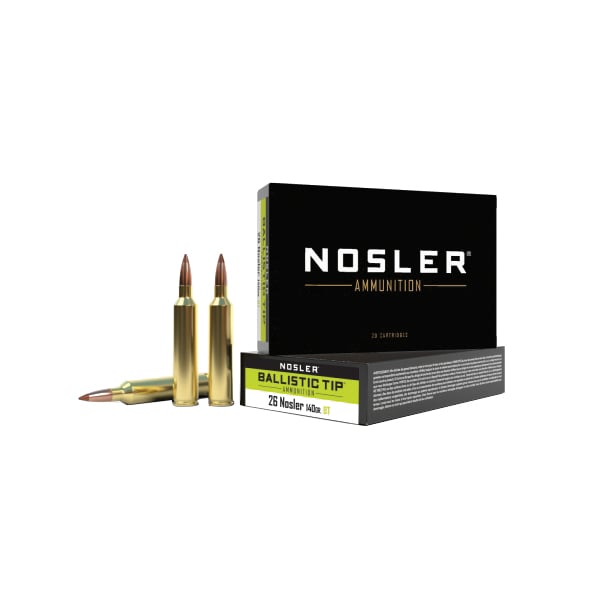 Nosler Ballistic Tip .26 Nosler 140 gr BTPT 20rds