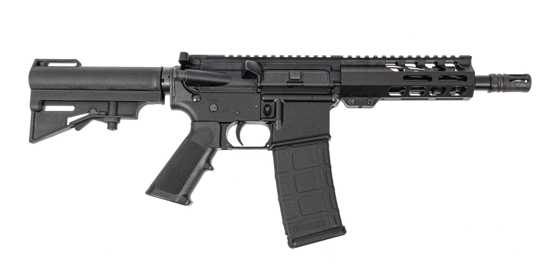 PSA 7.5" 300 Blackout Nitride 6" Lightweight M-Lok Classic Stealth HAR-15 Pistol, Black