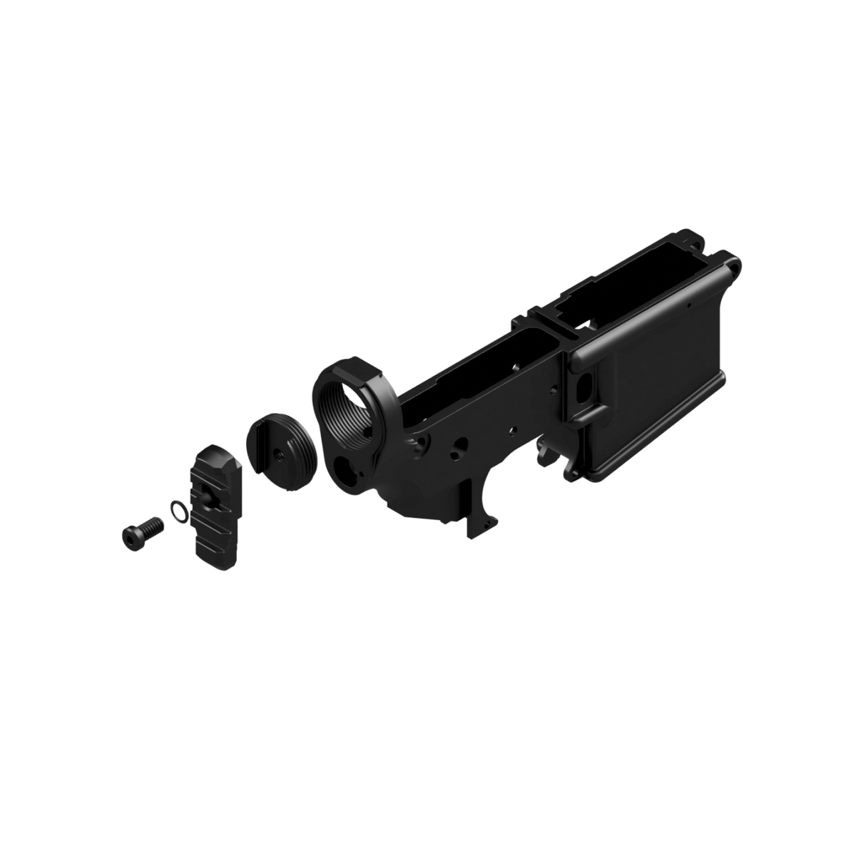KNS Precision Inc AR/MCX Stock Adapter w/o Flange Fits Sig Sauer MCX, Black