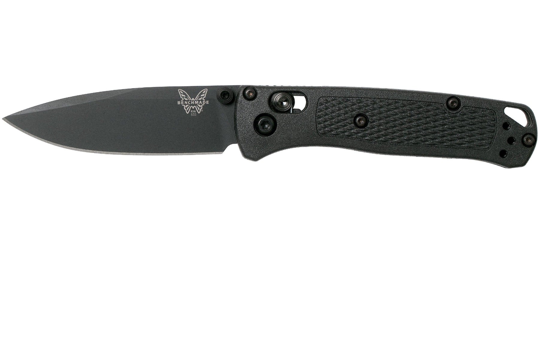 Benchmade Mini Bugout Folding Drop Point Knife, Black - 533BK-2