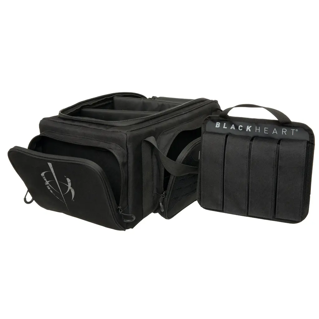 BlackHeart Impulse Range Bag with Ammo Carrier Pistol Sleeve Black