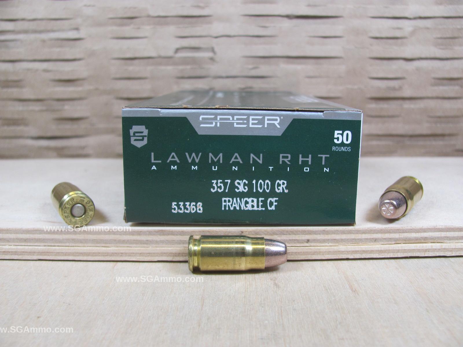 1000 Round Case – 357 SIG 100 Grain Frangible CleanFire Speer Ammo – 53368