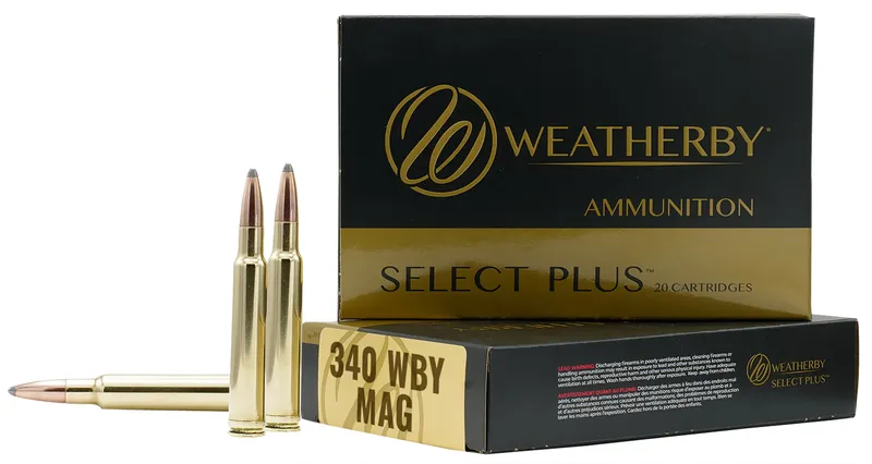Weatherby Select Plus 340 Weatherby Mag 225 Gr Barnes Tipped TSX Lead Free (Box)