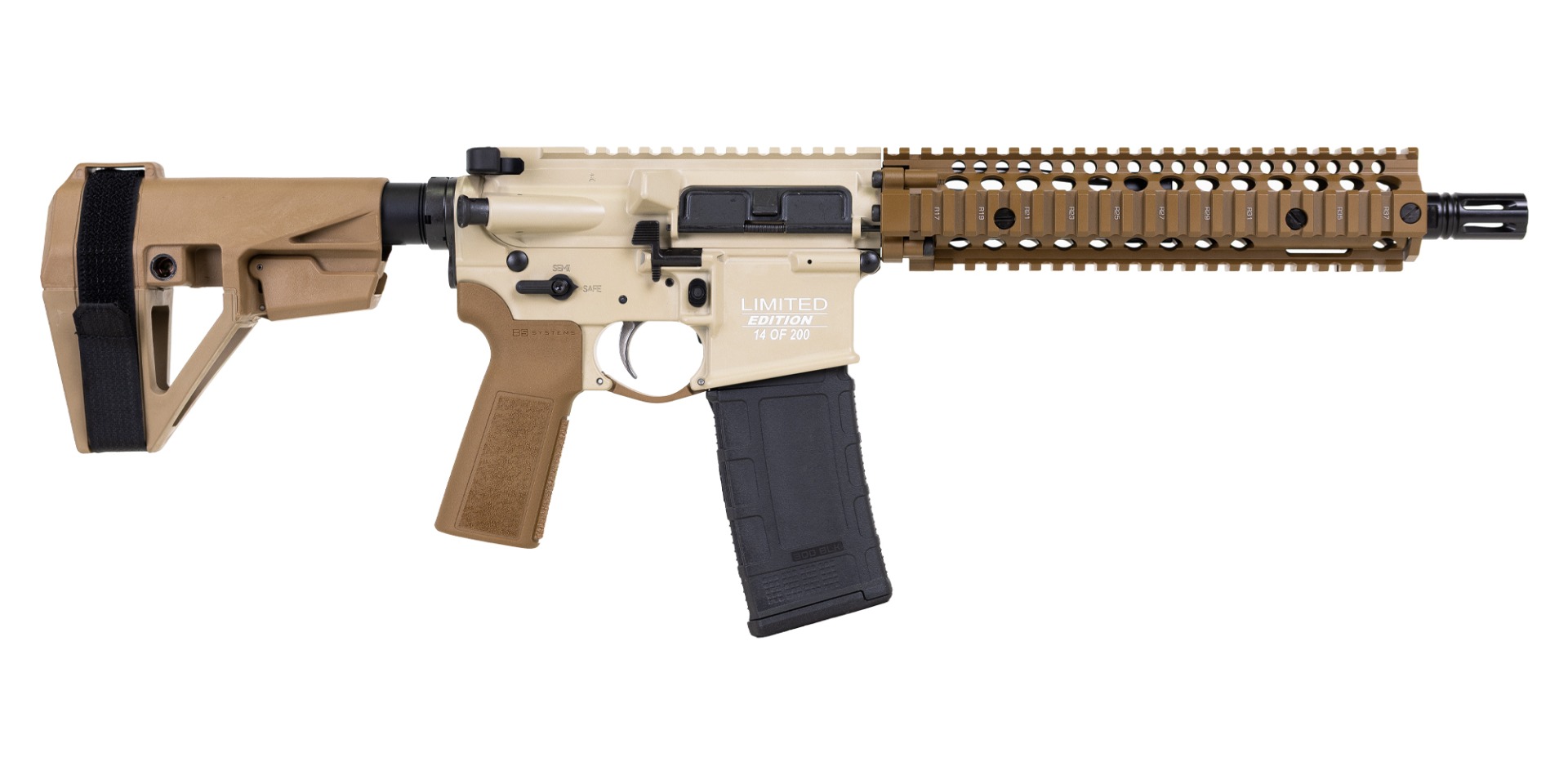 Daniel Defense Limited Edition MK18 10.3" 300BO 30rd Pistol, Two Tone FDE - DDMK18300BO