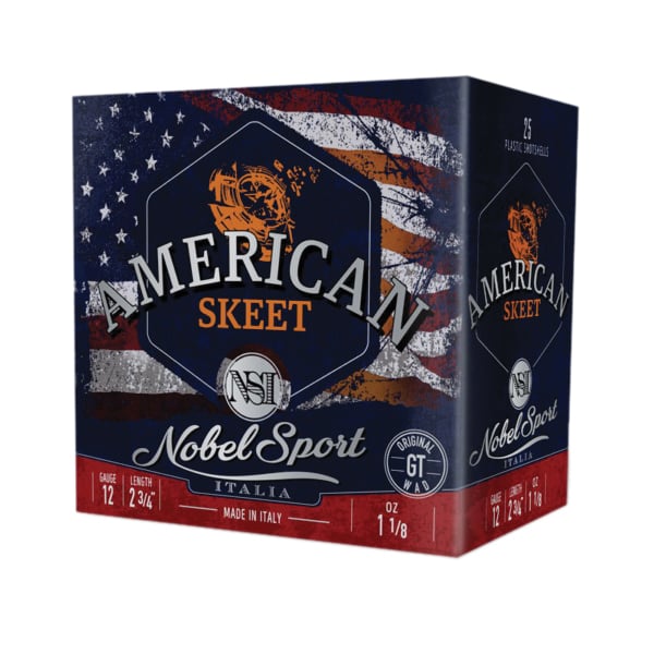Nobel Sport American Skeet 12 Gauge 2-3/4" #9 1-1/8 Ounce 25rds