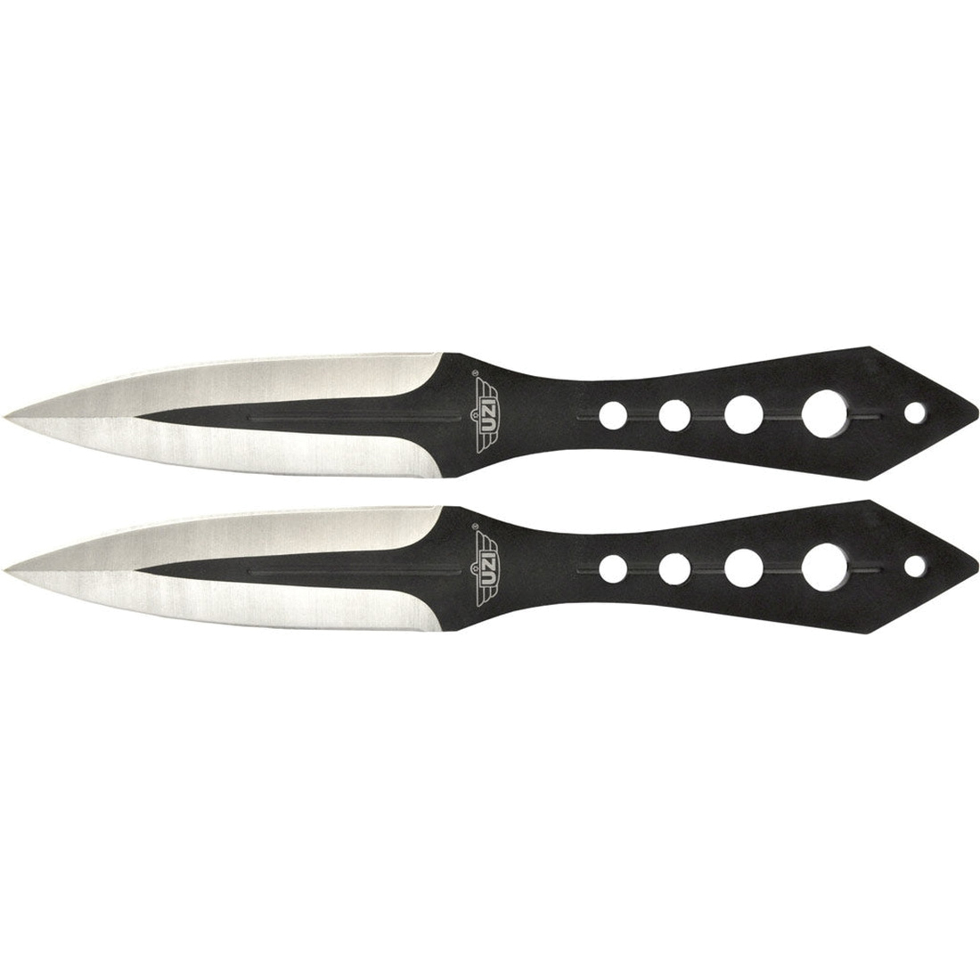 Uzi Fixed Blade Throwing Knife Set Black - Precision - UZKTRWTZP