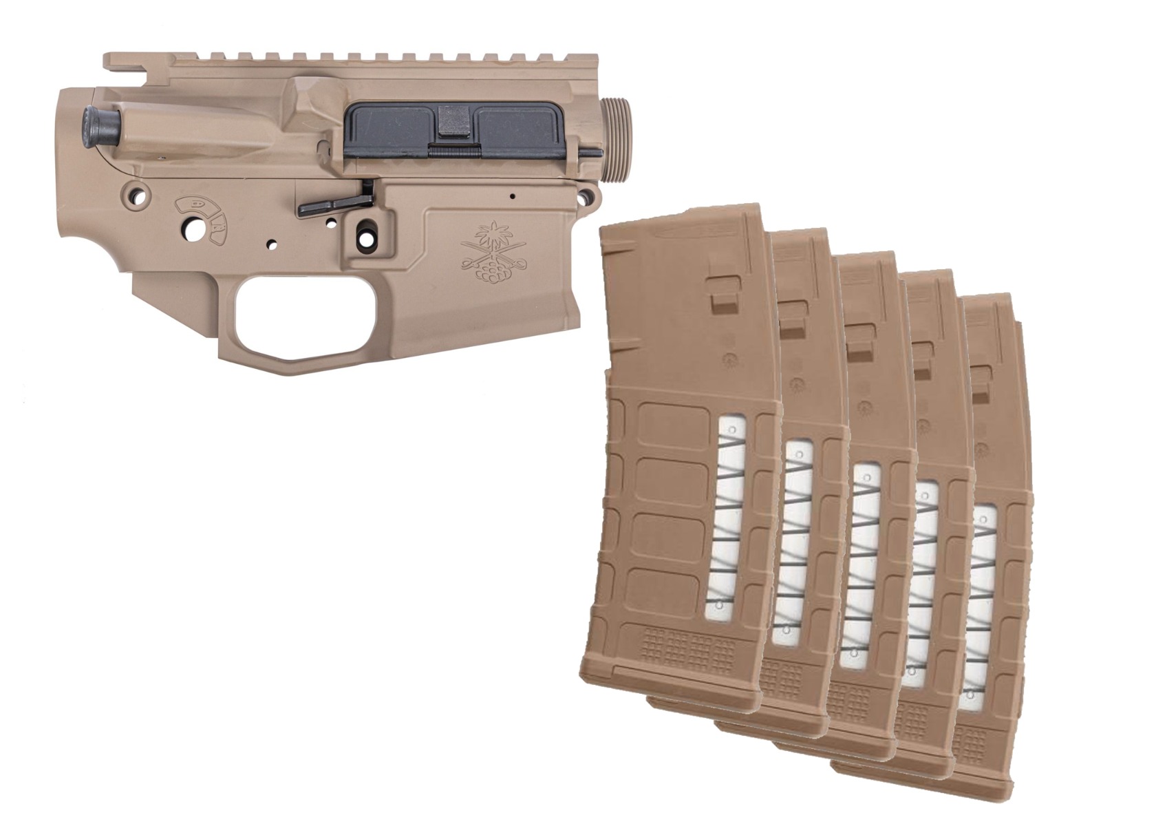 Sabre-IC FDE Ambi Receiver Set and Five Magpul PMAG 25 ICAR MCT Magazine