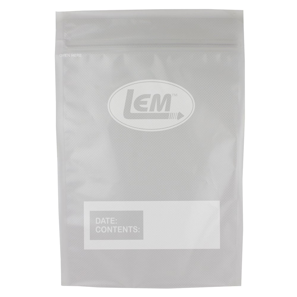 LEM 16" x 11" Gallon Size Zipper Top Vacuum Bag, Pack of 20