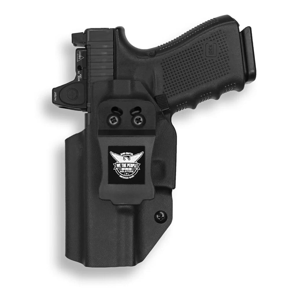 We The People Holsters Glock 17 / 22 (Gen1-4) / 31 / 47 MOS RDS IWB Left Handed Holster Red Dot Cut, Black