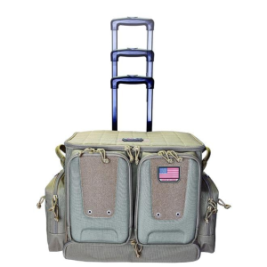 G-Outdoors Tactical Rolling Range Bag Holds 10 handguns Tan