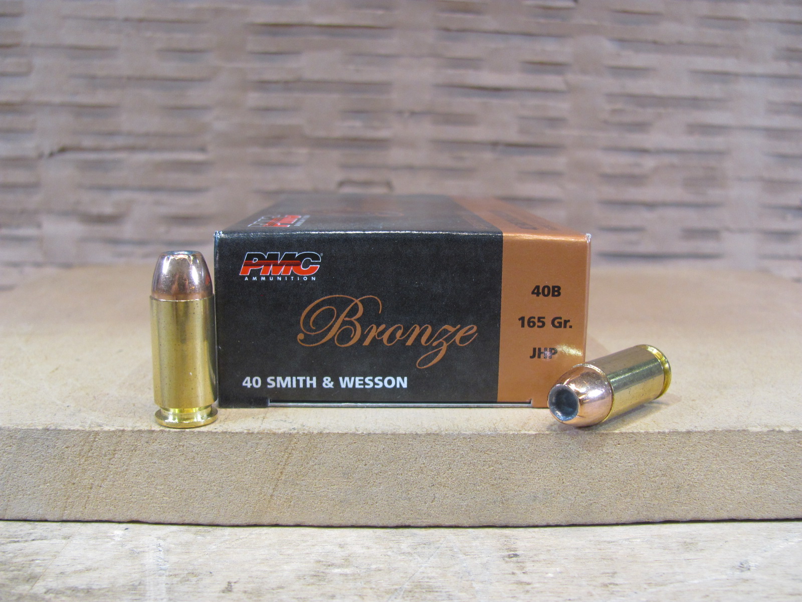 1000 Round Case – 40 Cal 165 Grain Jacketed Hollow Point Ammo by PMC – 40B