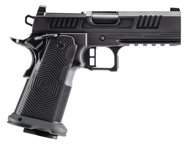 Alpha Foxtrot AA39X4CID-XDBK13 AF1911 Romulus 45 ACP 13+1 4.25" Black DLC Stainless Steel Bull Barrel, Optic Ready/Serrated Slide Frame w/Beavertail Picatinny Rail, RMR/RMSc Footprint