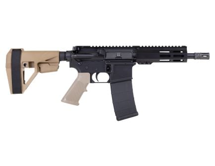 PSA 7.5" Pistol Length 300BO 1/7 Nitride 6" Lightweight Hex MLOK Classic SBA5 Pistol, FDE