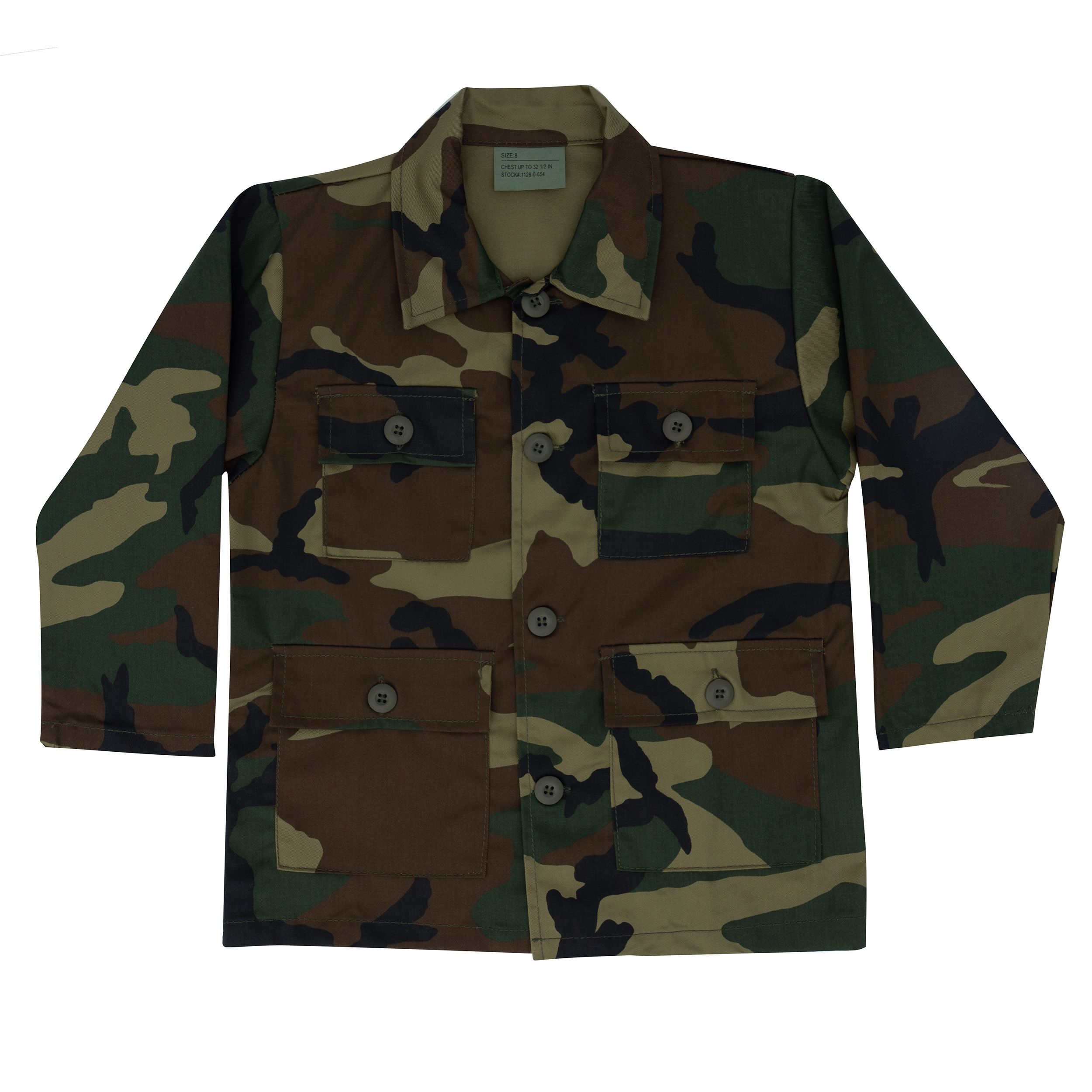 Rothco Kids Camo Bdu Shirt - Woodland Camo, 14
