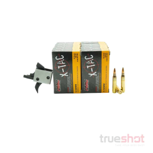 BUNDLE DEAL: CMC 2.5 Lb Single Stage Curved Drop In AR-15 Trigger and 200 Rounds of Ammo - PMC 5.56 55 Grain