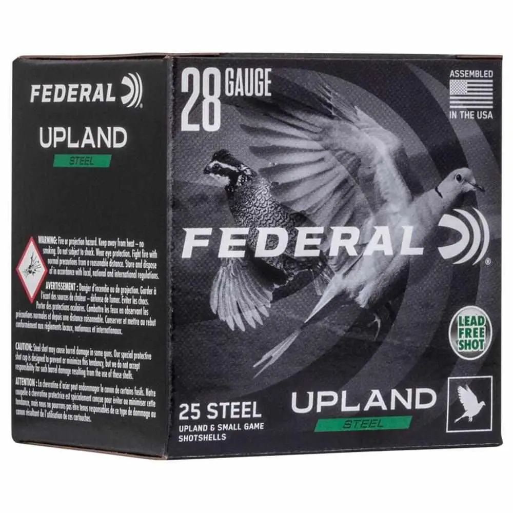 FEDERAL FIELD RANGE STEEL 28GA 2 3/4" 5/8OZ 6 UPLAND STEEL AMMO 25RD