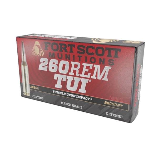 Fort Scott Munitions Tumble Upon Impact .260 Remington 123 gr SCS 20rds Rifle Ammo for Accurate - 260123SCV2
