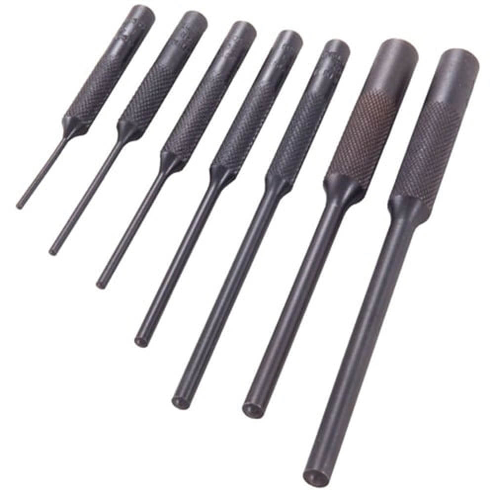 Brownells Complete Roll Pin 7-Piece Punch Kit, Black