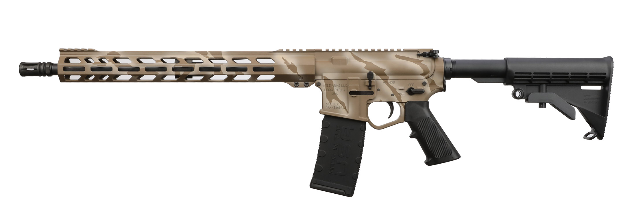 Wise Arms WA-15B 5.56 Rifle - FDE Tiger, 16" Barrel