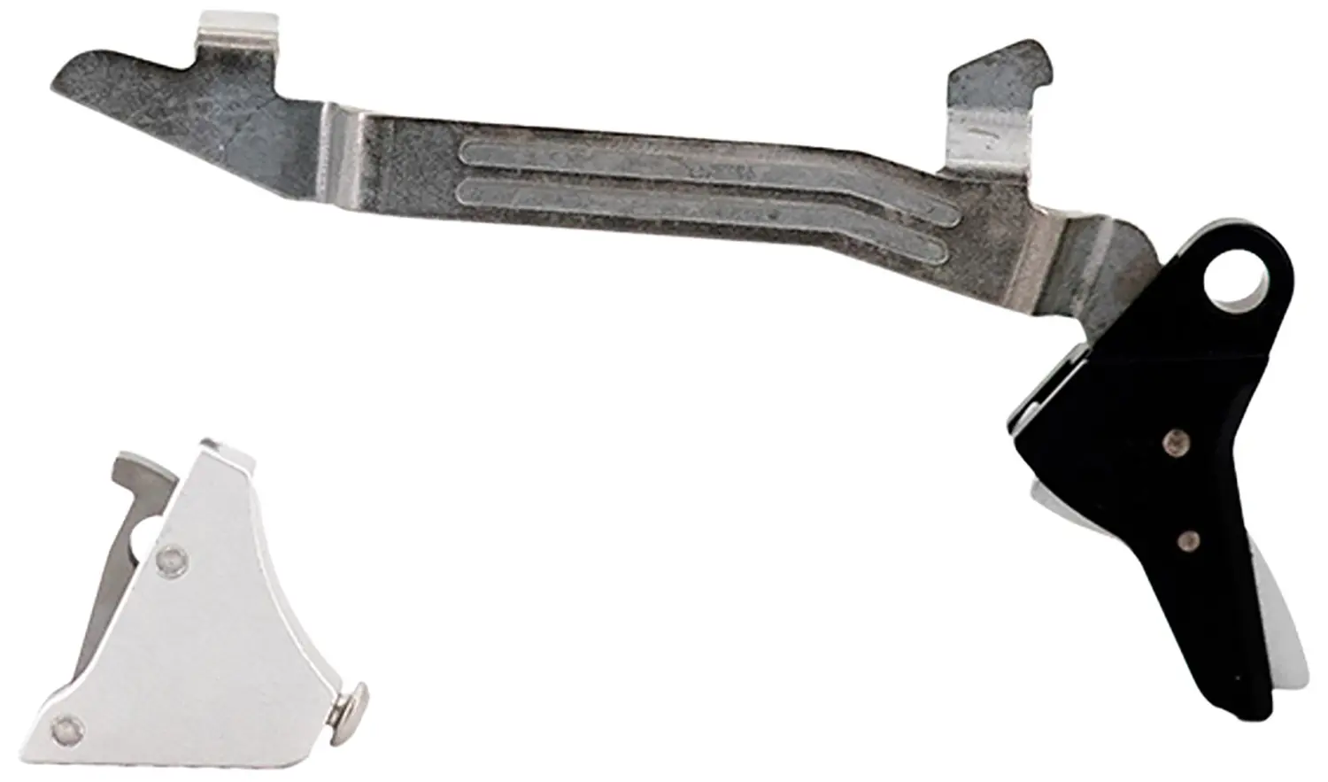 Timney Triggers ALPHAGLOCK5 Alpha Competition 9mm Luger/40 S/22 LR, Silver Straight Trigger, Compatible w/Glock Gen5 Glock 44