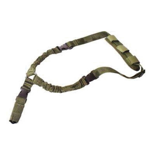 Rukx Gear Tactical Single Point Bungee Sling -Green - Camouflage and Comfort - ATICT1PSG