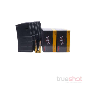 BUNDLE DEAL: 5 Black 20 Round Magpul M3 AR-10 PMAGs and 200 Rounds of Ammo - PMC 7.62 x 51 147 Grain