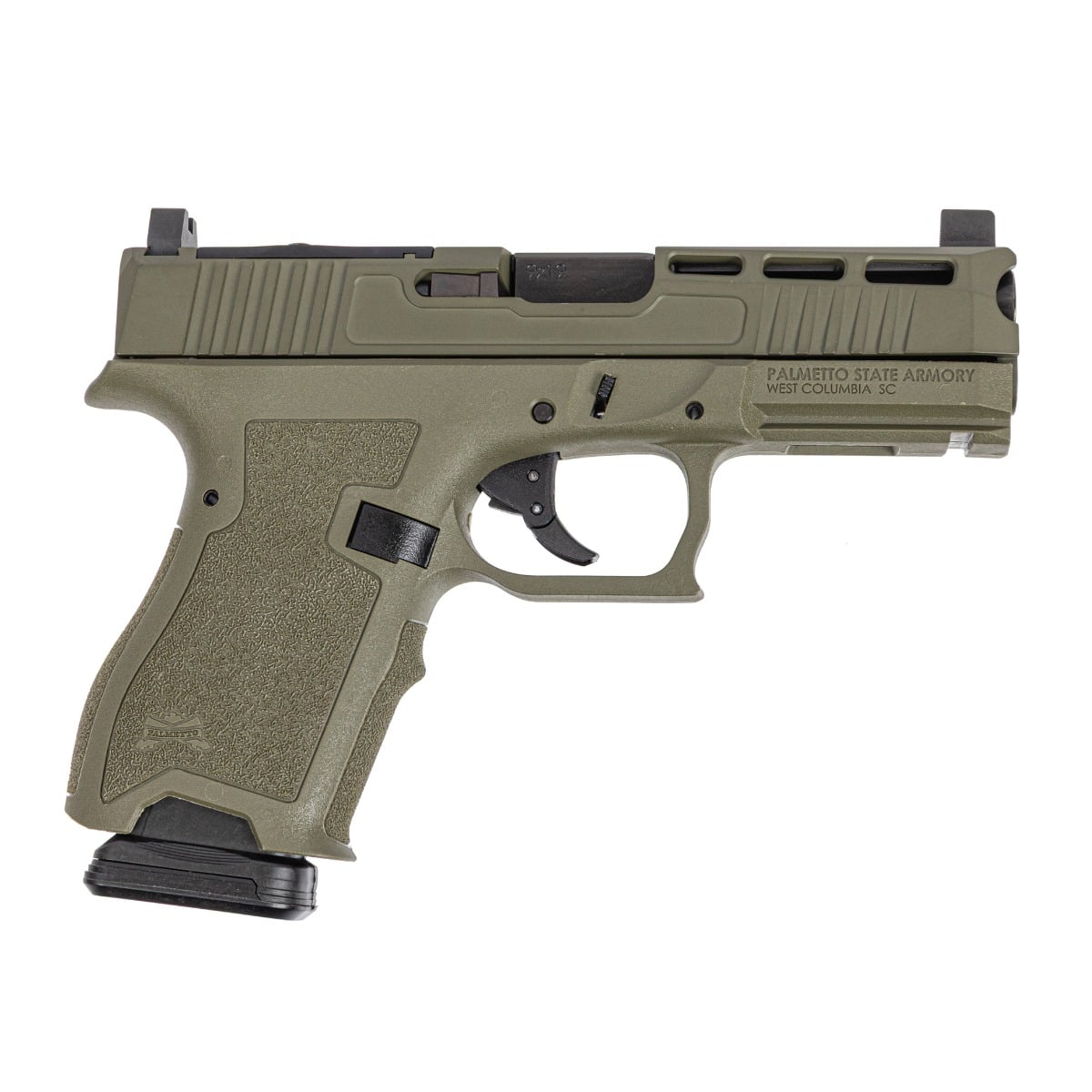 PSA Dagger Compact 9mm Pistol With SW4 ECC RMR Slide & Non Threaded Barrel, Sniper Green