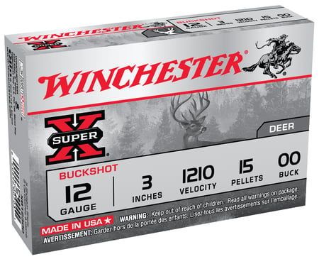 Winchester 12ga 3" Magnum 00 Buck Super-X Ammunition 15rds - XB12300VP