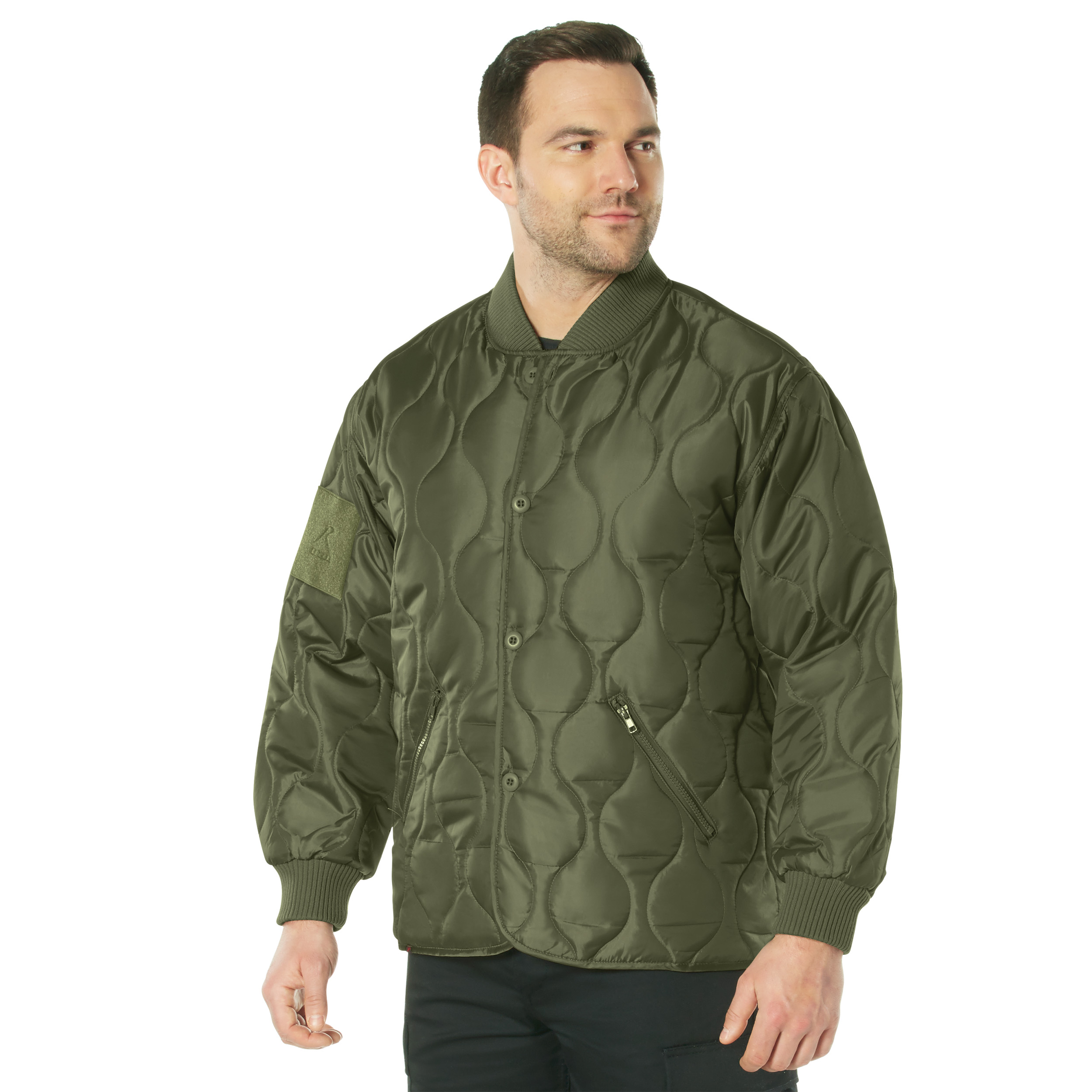 Rothco Quilted Woobie Jacket - Olive Drab, Medium