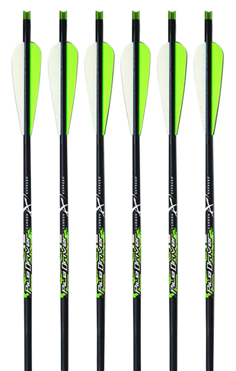Carbon Express Piledriver Crossbolt Green 22" Carbon Fiber 6 Pack