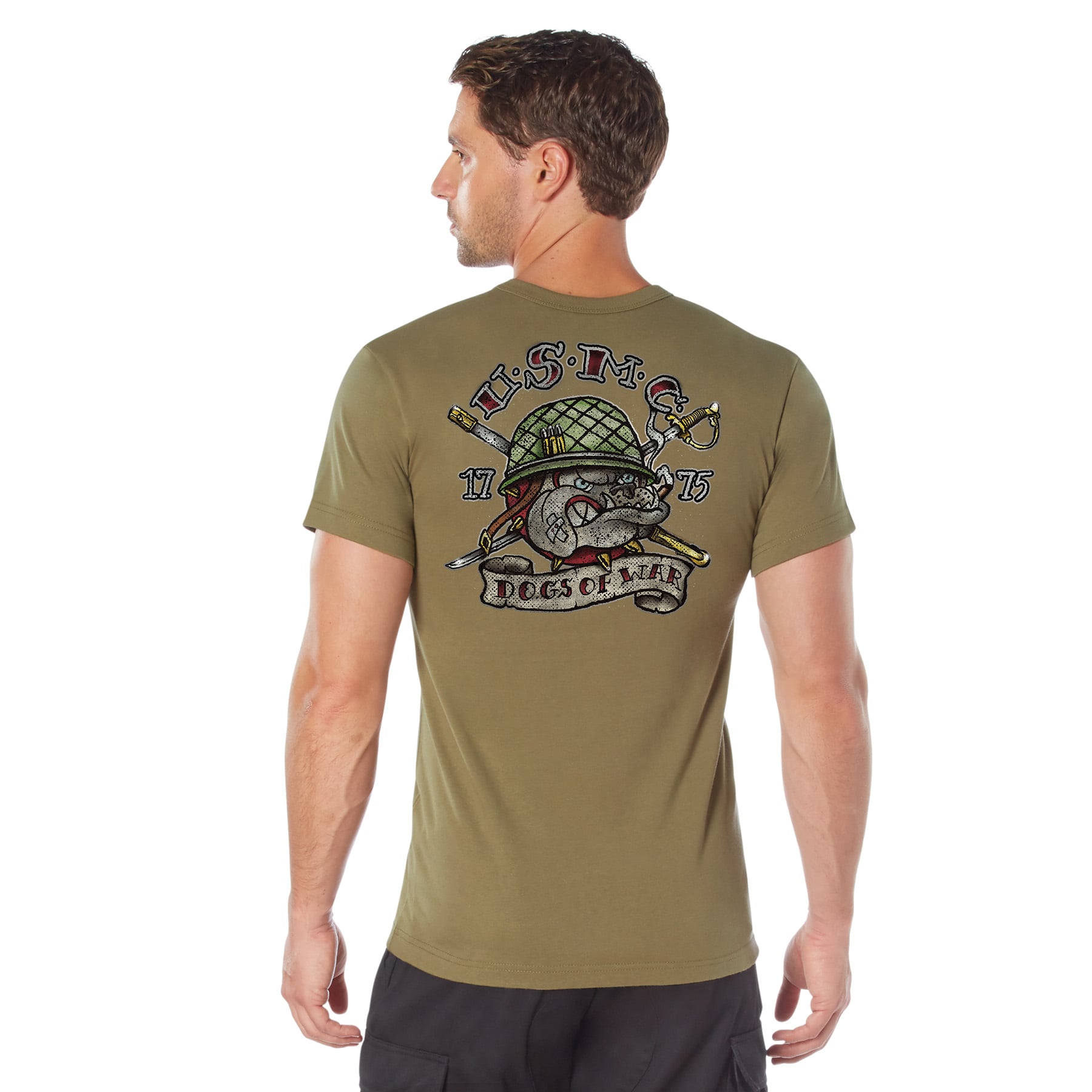 Rothco Usmc Dogs Of War T-Shirt - Coyote Brown, X-Large