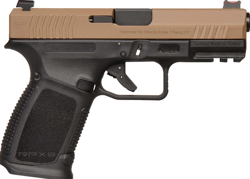 GForce Arms RPX3C9 9mm Semi-Auto Pistol FDE Slide