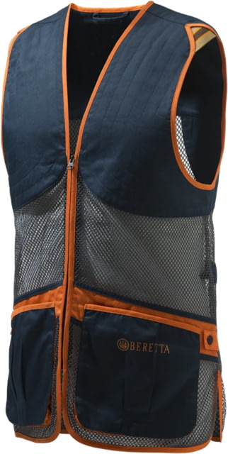 Beretta Full Mesh Shooting Vest Blue Total Eclipse & Grey Medium