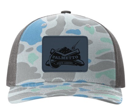 PSA Fishing Richardson Hat w/ Leather Patch, Saltwater Duck Camo