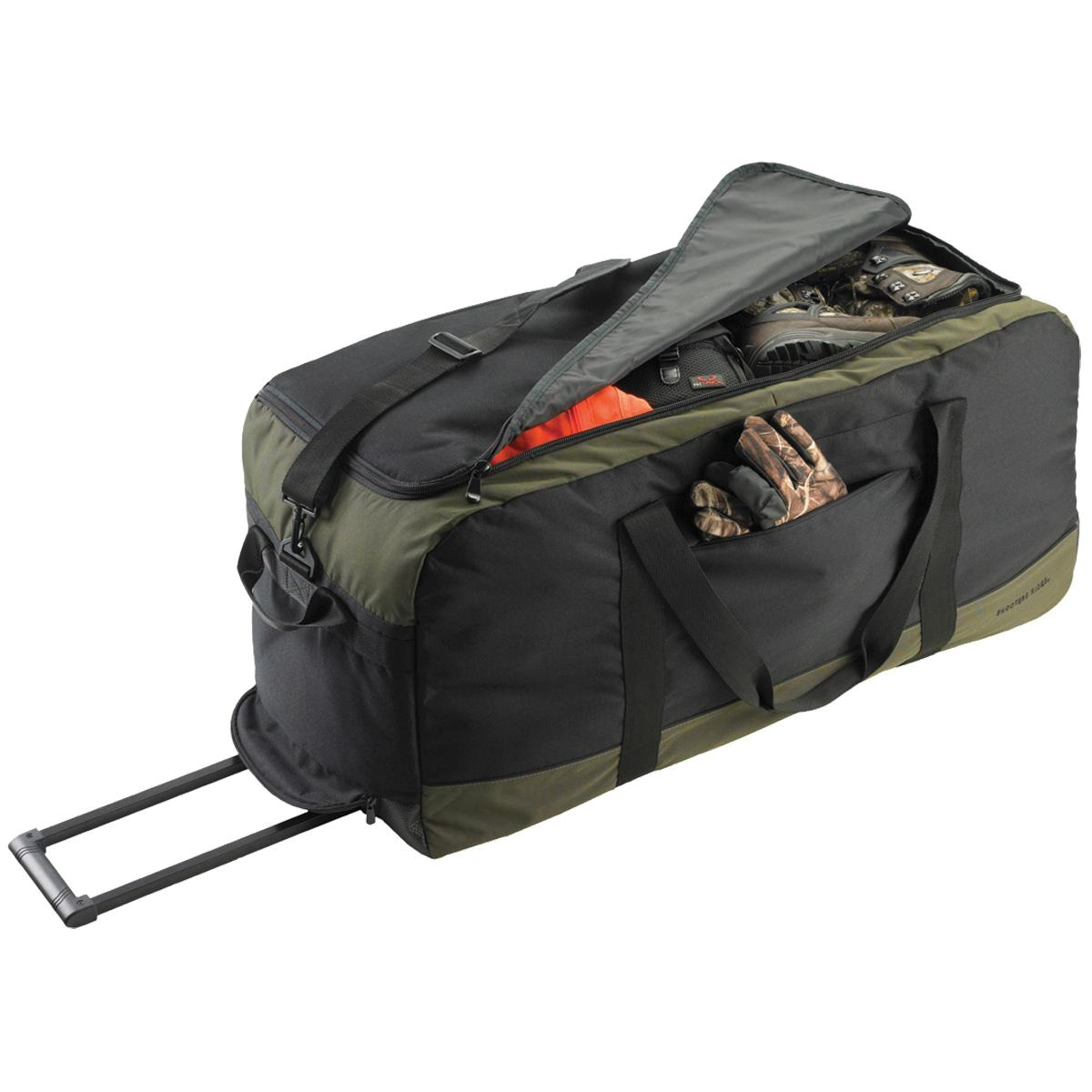Champion Ridge Hunter 36" X 18" X 15" Wheeled Duffle Bag, Black/OD Green