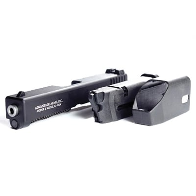 Advantage Arms Glock 17/22 Gen 3 .22 LR Conversion Kit With Barrel, 10 Round Magazine, And Range Bag, Black - AAC17-22G3
