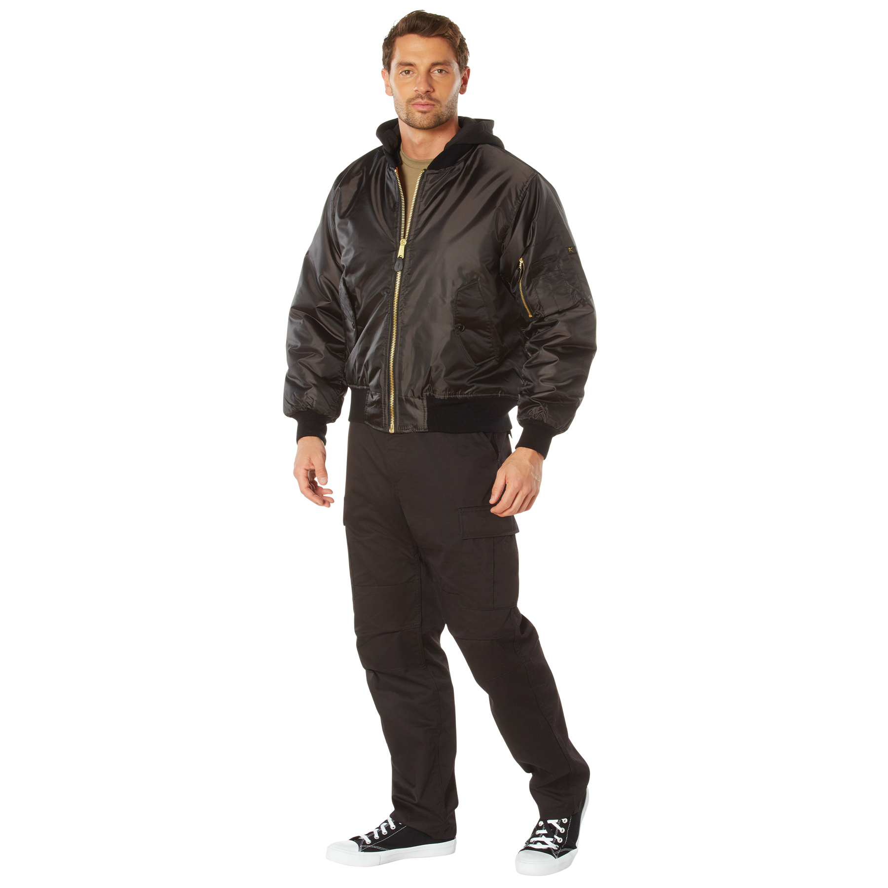Rothco Hooded Ma-1 Flight Jacket - Small