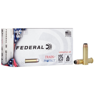 Federal TP357VHP1 Train + Protect 357 Mag 125 gr Versatile Hollow Point (VHP) 50 Bx/ 10 Cs