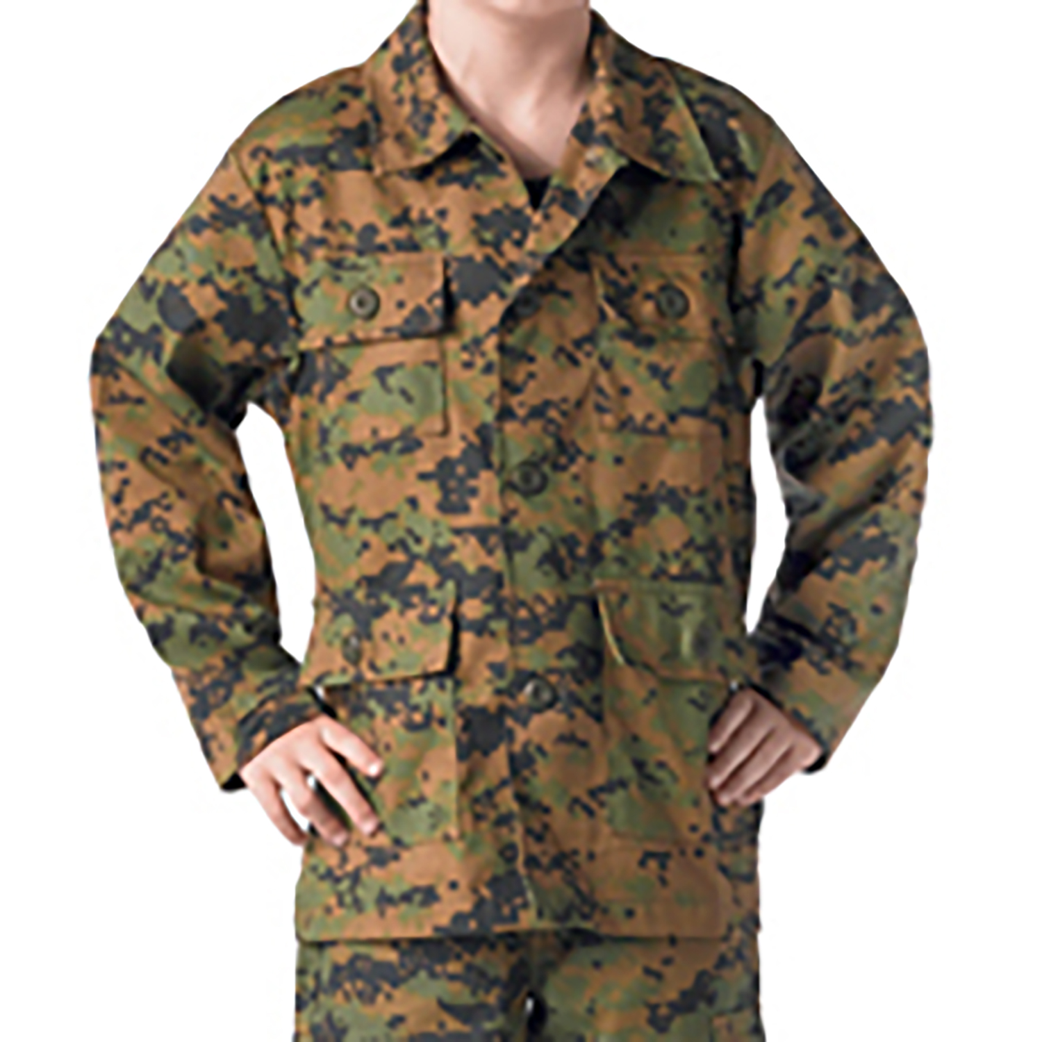 Rothco Kids Camo Bdu Shirt - Woodland Digital Camo, X-Large