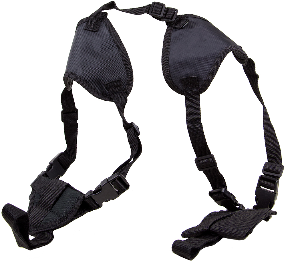 Bulldog Cases Deluxe Shoulder 20 Horizontal Harness w/ Holster and Ammo Pouch, Nylon Black - WSHD20